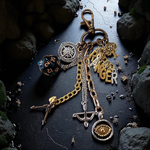 DND Dungeons and Dragons Ranger Themed Bag Charm Great gift for player UNISEX - Picture 13 of 17